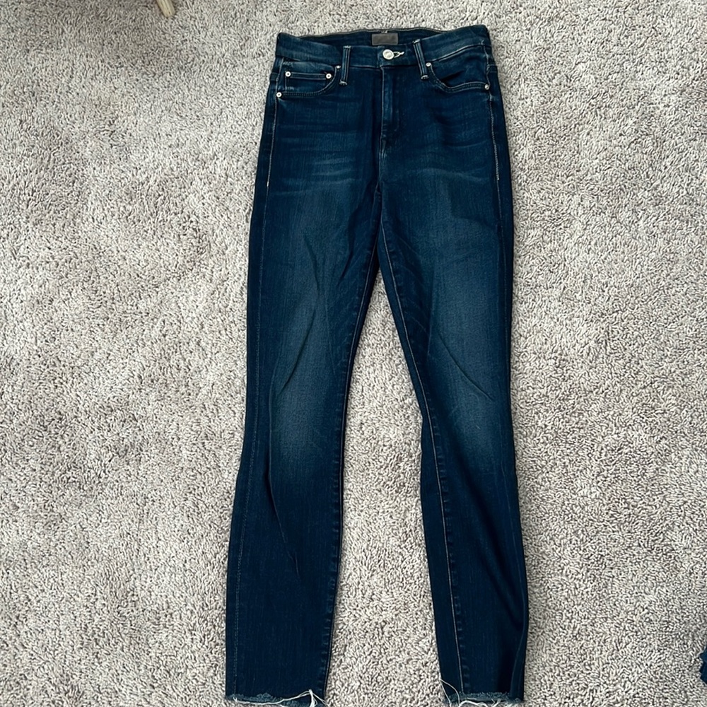 MOTHER, High Waisted Looker Ankle Fray size 24